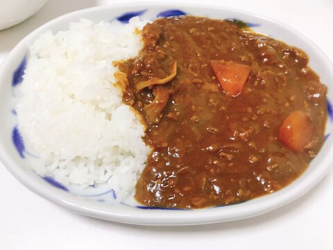 節約メニュー♡ミンチと舞茸たっぷりカレー